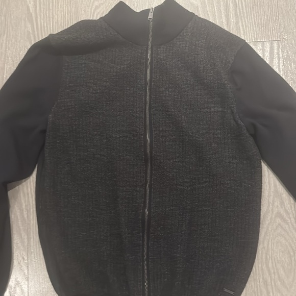 Hugo Boss men’s black/charcoal zip up sweater - Picture 2 of 7